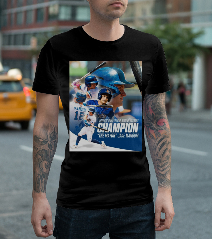 International League Batting Average Champion 2024 The Mayor Jake Mangum Mississippi State T-Shirt