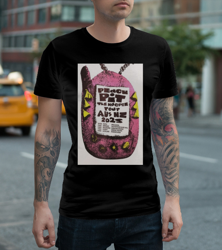 Peach Pit The Magpie Aus NZ Tour 2025 Perth Brisbane Melbourne Sydney Auckland T-Shirt