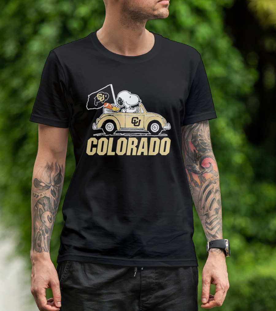 Snoopy Woodstock Colorado Buffaloes Car T-Shirt