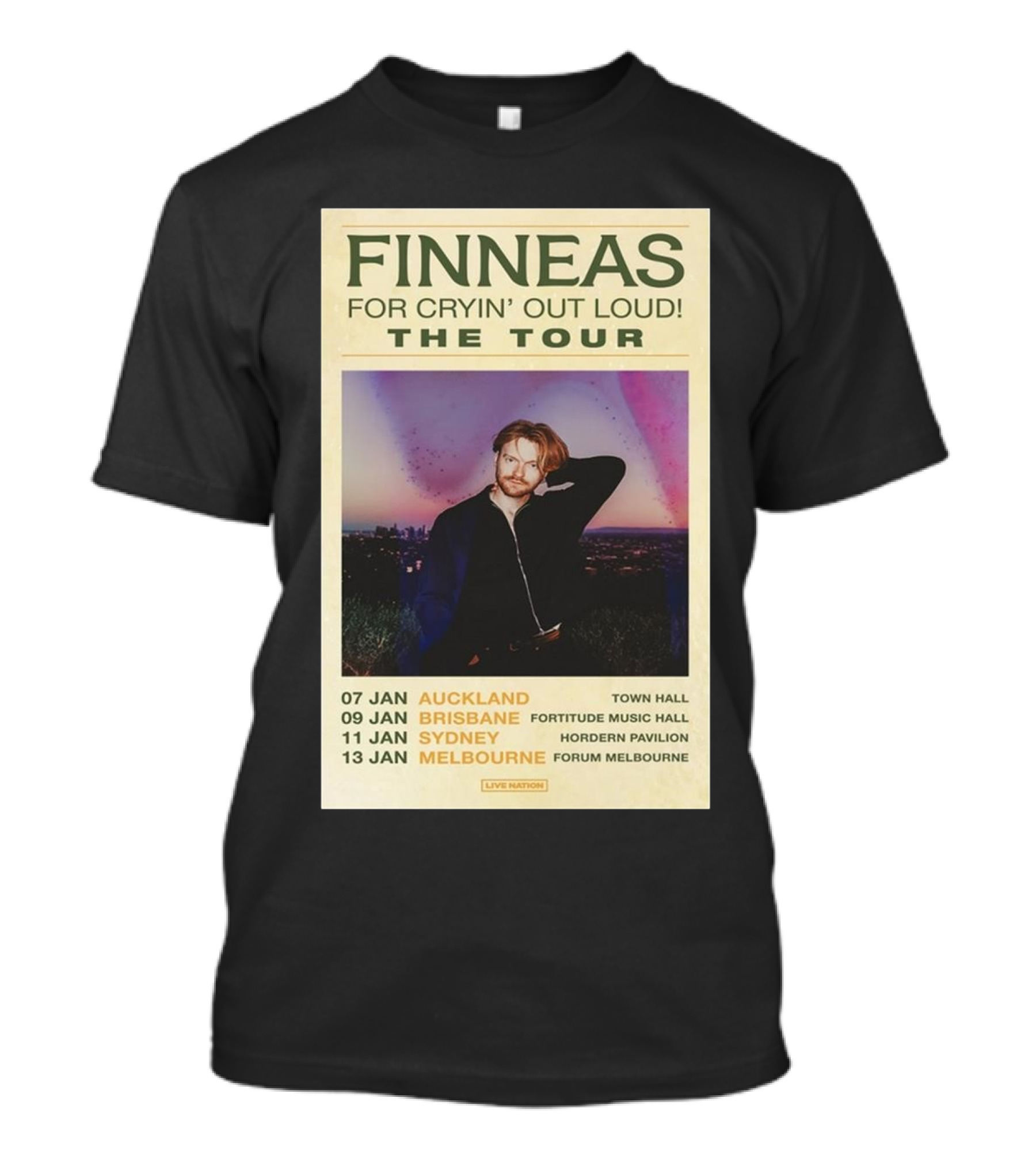 FINNEAS For Cryin’ Out Loud The Tour Auckland Brisbane Sydney Melbourne T-Shirt