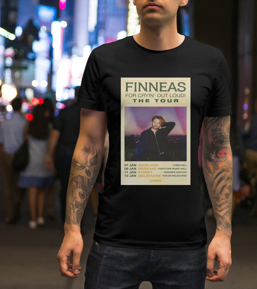 FINNEAS For Cryin’ Out Loud The Tour Auckland Brisbane Sydney Melbourne T-Shirt