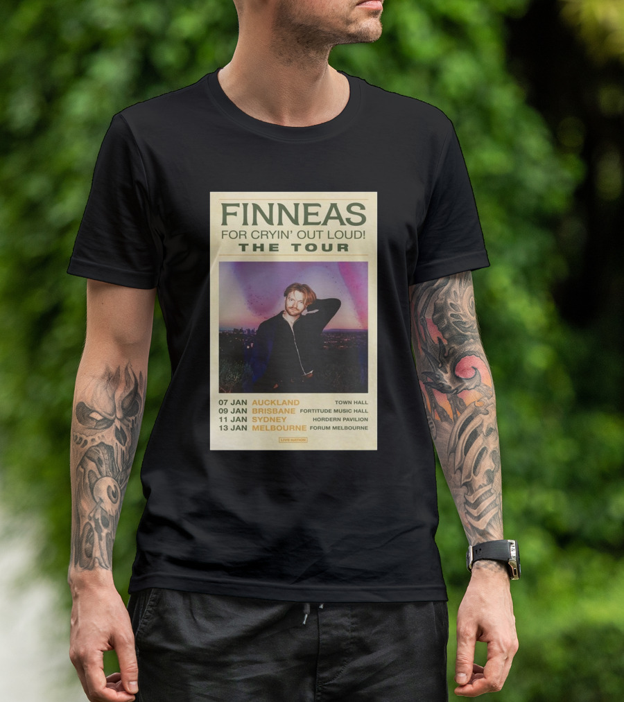 FINNEAS For Cryin’ Out Loud The Tour Auckland Brisbane Sydney Melbourne T-Shirt