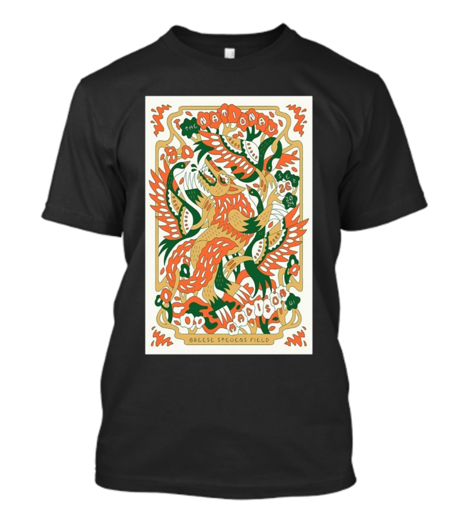 The National September 26 2024 Breese Stevens Field Madison WI Tour Poster T-Shirt