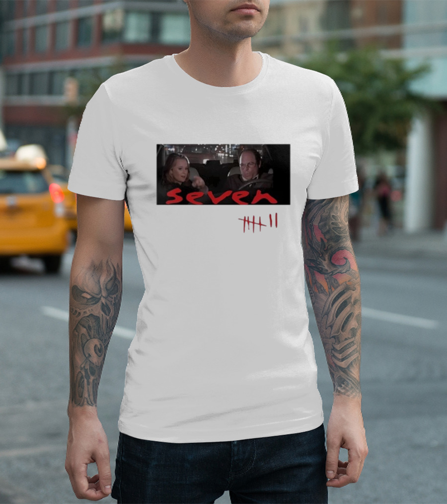 Seven Seinfeld Car Scene Parody with Tally Marks T-Shirt