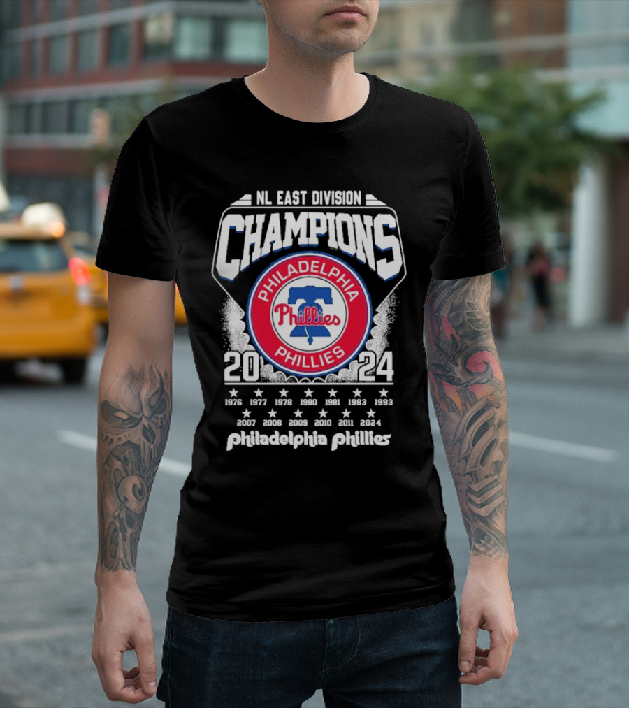 Vintage Philadelphia Phillies NL East Division Champions 2024 Retro-Style T-Shirt