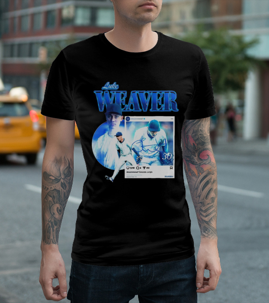 Luke Weaver Dream Weaver New York Concrete Jungle 30 Signature Playoffs T-Shirt