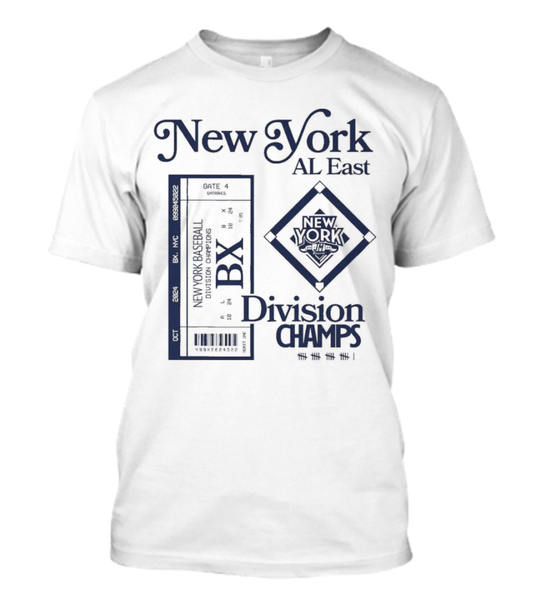 New York AL East BX Baseball Division Champs T-Shirt