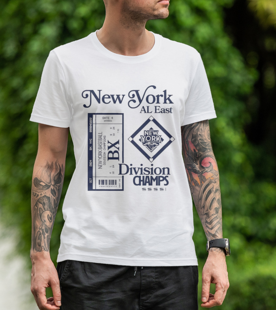 New York AL East BX Baseball Division Champs T-Shirt