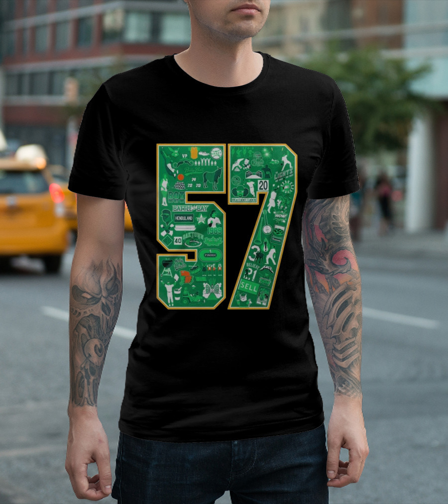 Oakland Athletics History Battle of the Bay 57 Years Legends Sell 1989 MVP Rickey Henderson T-Shirt