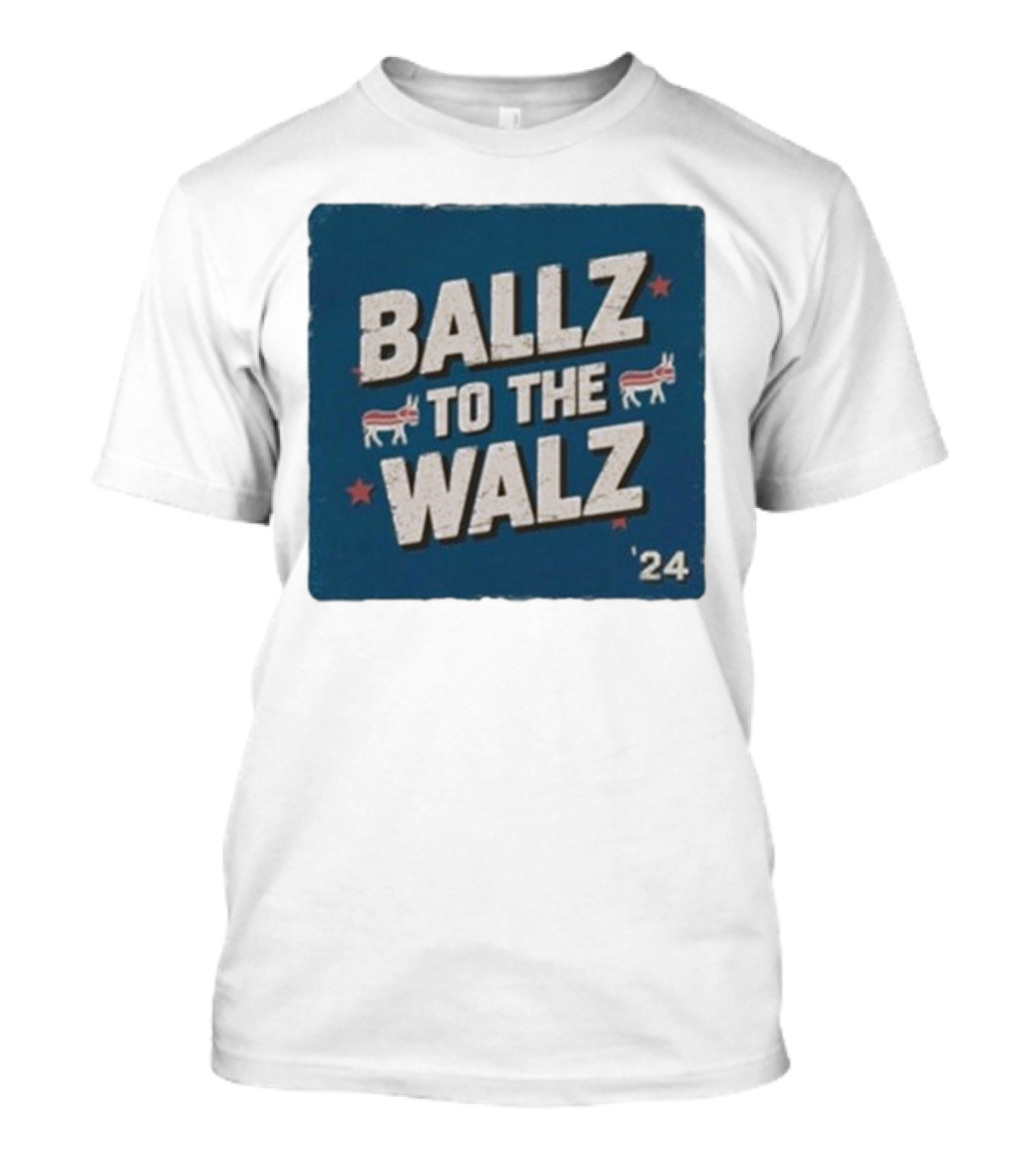 Ballz To The Walz 2024 Election Campaign With Political Donkey T-Shirt