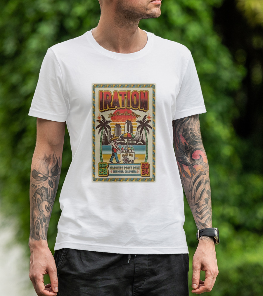 Iration Live From San Diego September 28 2024 Mariners Point Park San Diego California Event T-Shirt