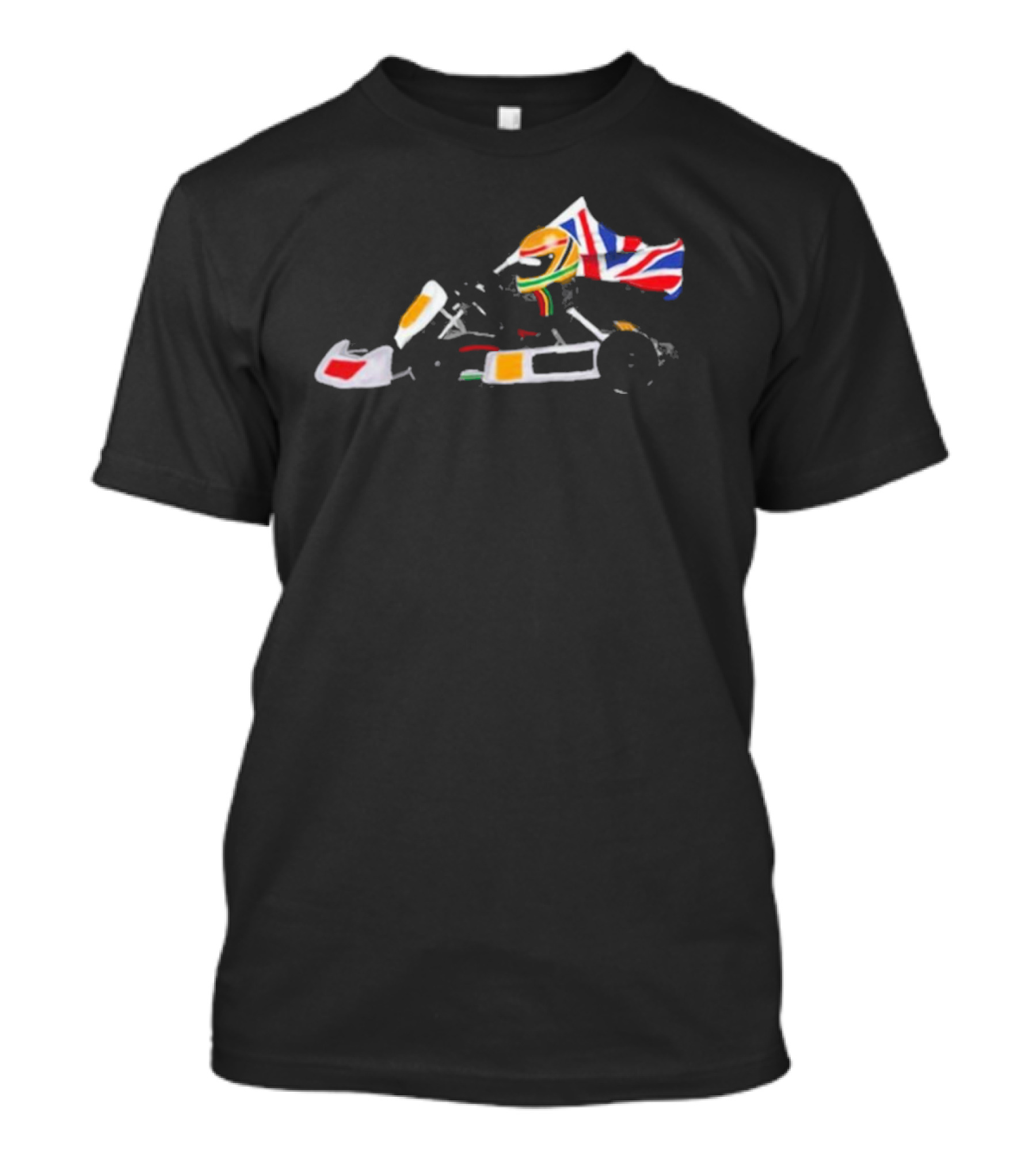 Lewis Hamilton Soldier Racer 2024 Kart With Union Jack Flag T-Shirt