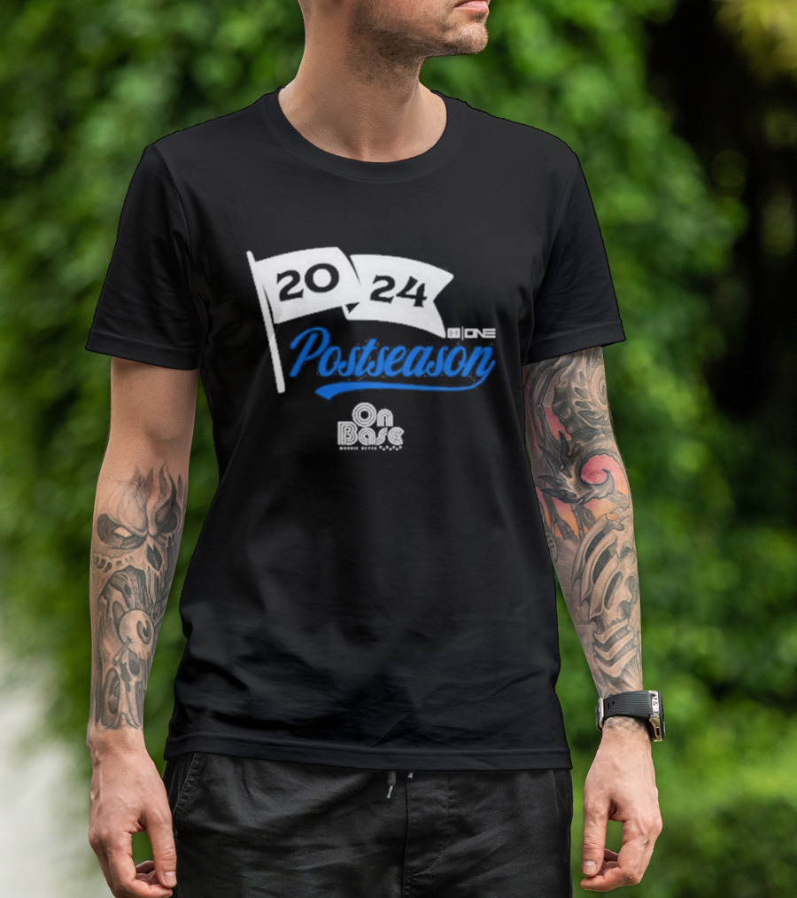 Mookie Betts On Base 2024 Postseason Flags T-Shirt