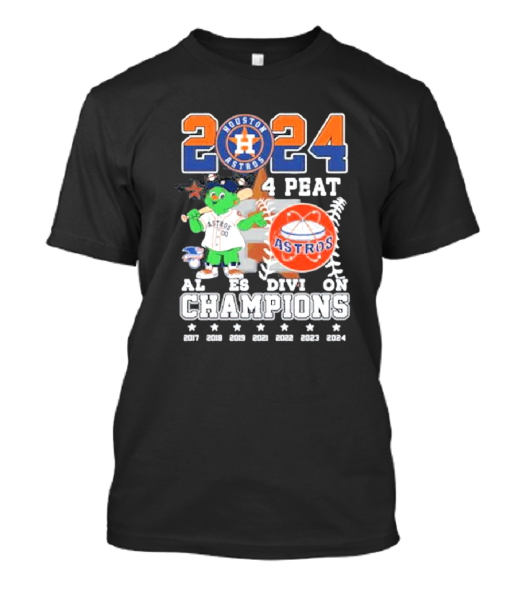 Houston Astros 2024 4 Peat AL West Division Champions T-Shirt