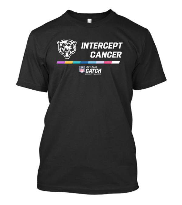 Chicago Bears Intercept Cancer NFL Crucial Catch T-Shirt