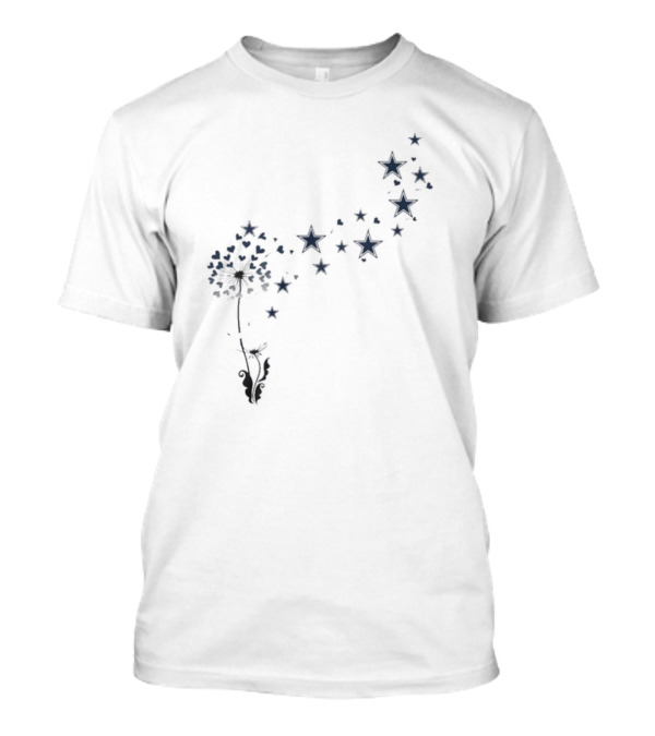 Dallas Cowboys Dandelion Stars Hearts T-Shirt