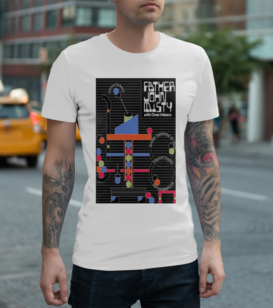 Father John Misty with Omar Velasco September 29 2024 Fremont Theater San Luis Obispo CA T-Shirt