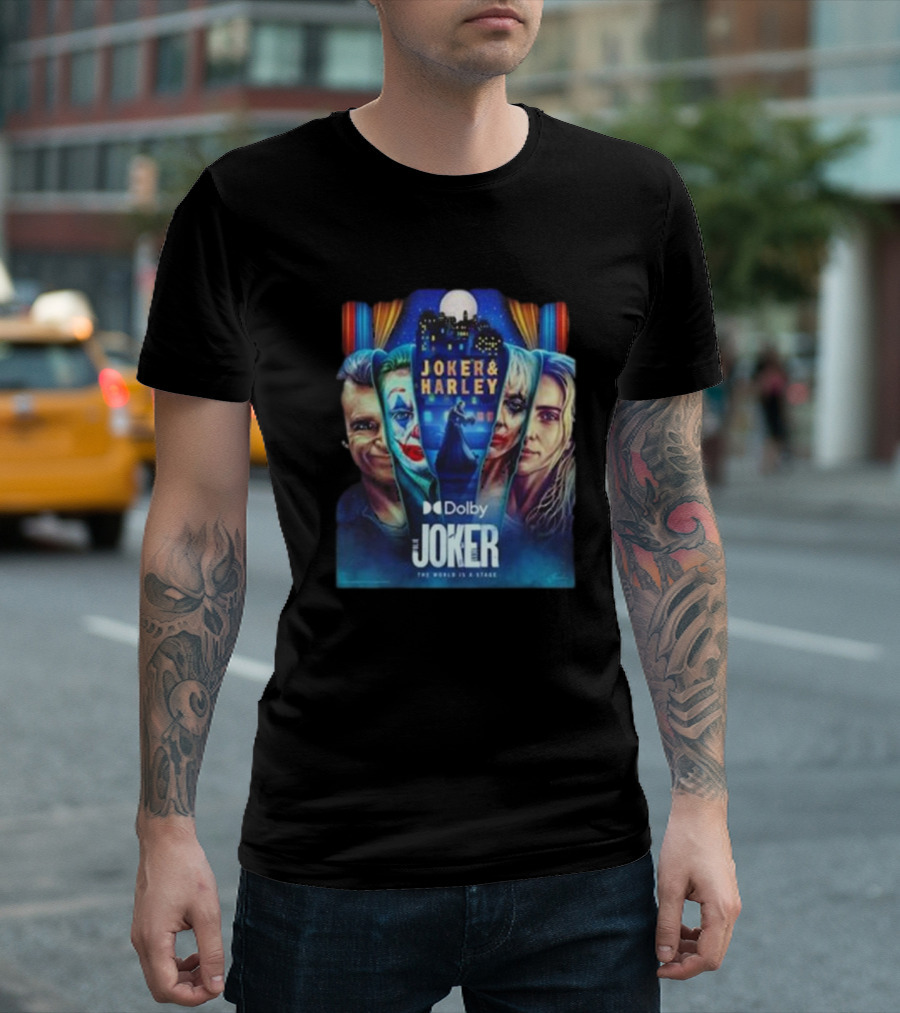 Joker 2 Folie A Deux 2024 Joker And Harley The World’s A Stage Movie T-Shirt