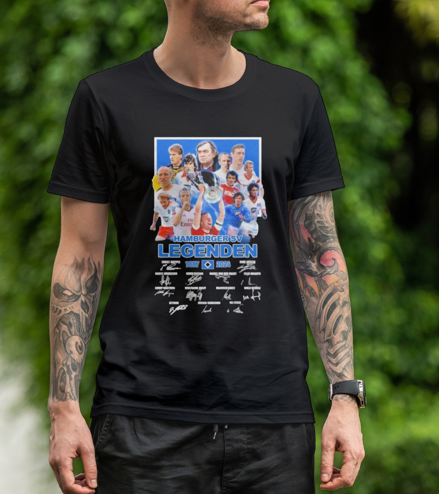 Hamburger SV Legenden 1887-2024 Signatures Soccer Players T-Shirt