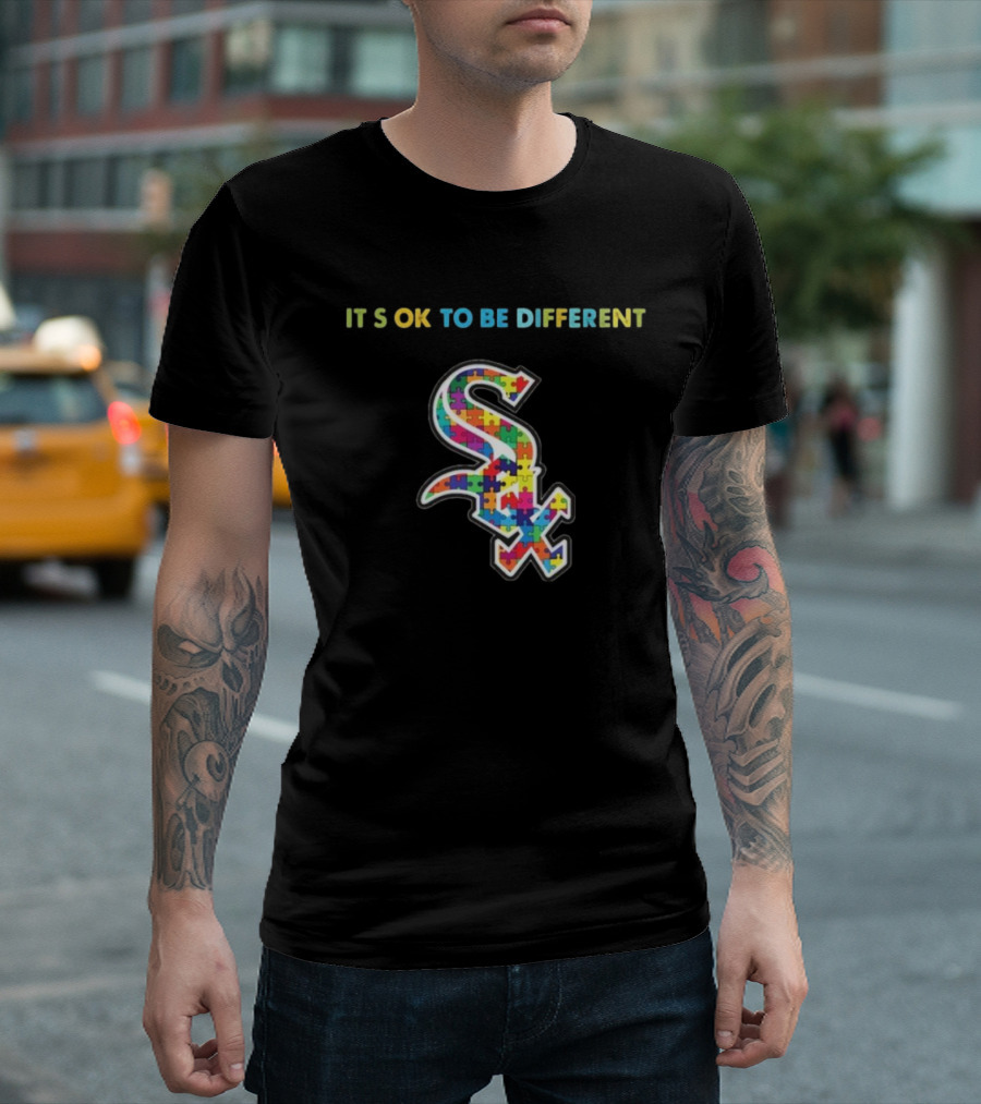 Chicago White Sox It's OK to Be Different Autism 2024 Puzzle Sox T-Shirt