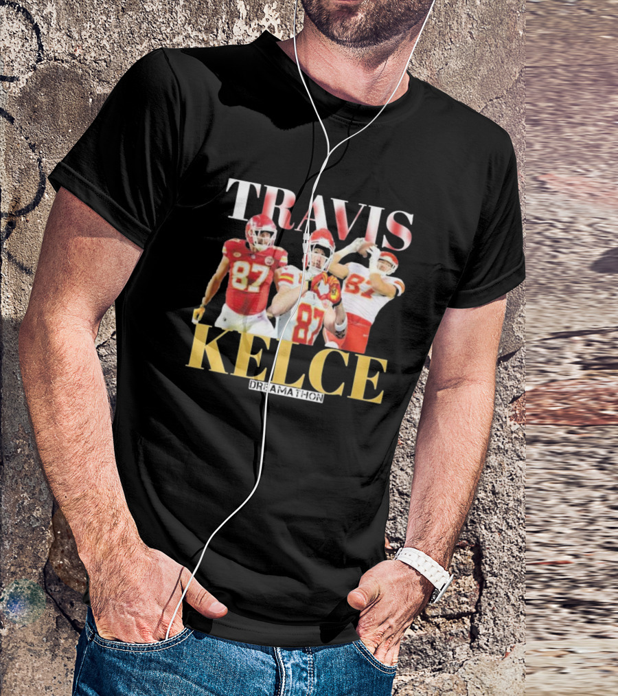 Travis Kelce Kansas City Chiefs Dreamathon Players Action Trio T-Shirt