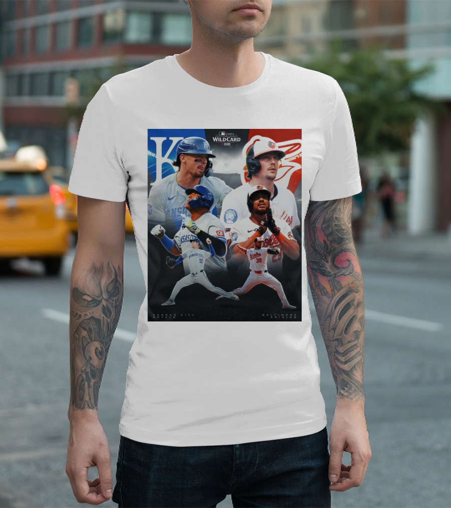 Kansas City Royals Vs Baltimore Orioles 2024 MLB AL Wild Card Matchup Game 1 T-Shirt