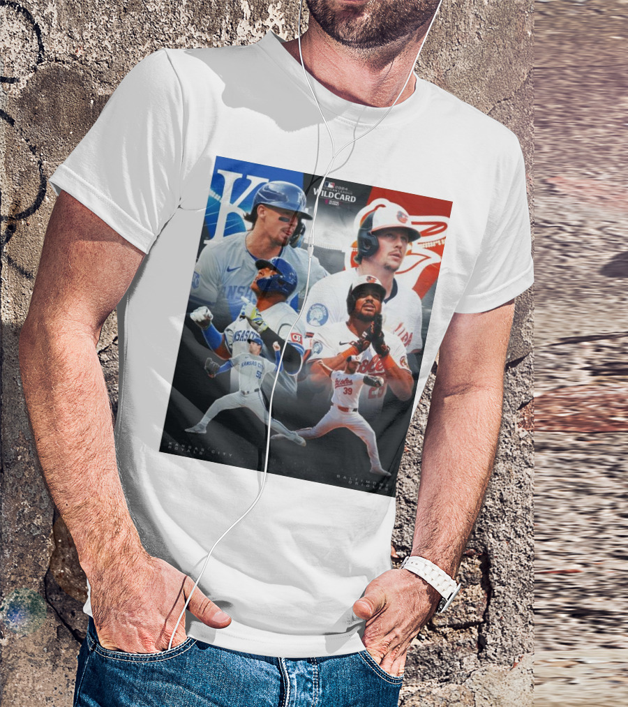 Kansas City Royals Vs Baltimore Orioles 2024 MLB AL Wild Card Matchup Game 1 T-Shirt