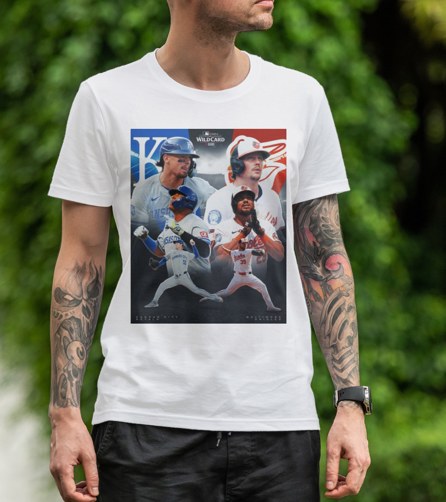 Kansas City Royals Vs Baltimore Orioles 2024 MLB AL Wild Card Matchup Game 1 T-Shirt