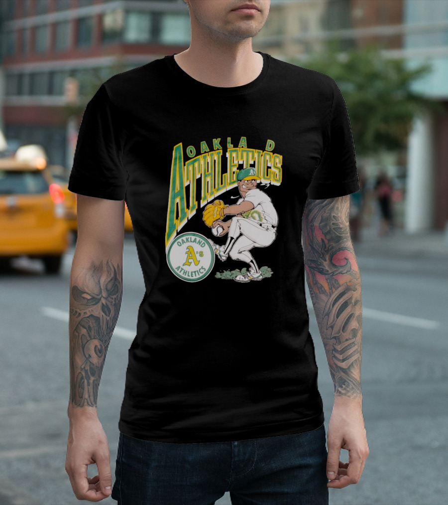 Oakland Athletics Vintage 1990s MLB Caricature A's T-Shirt