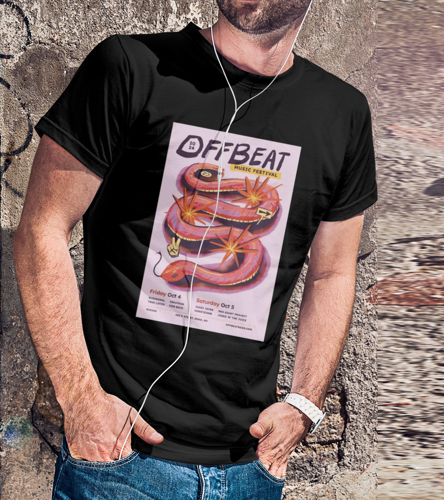 Offbeat Music Festival Reno 2024 Featuring Janet Jimmz And Red Giant Project October 4-5 T-Shirt