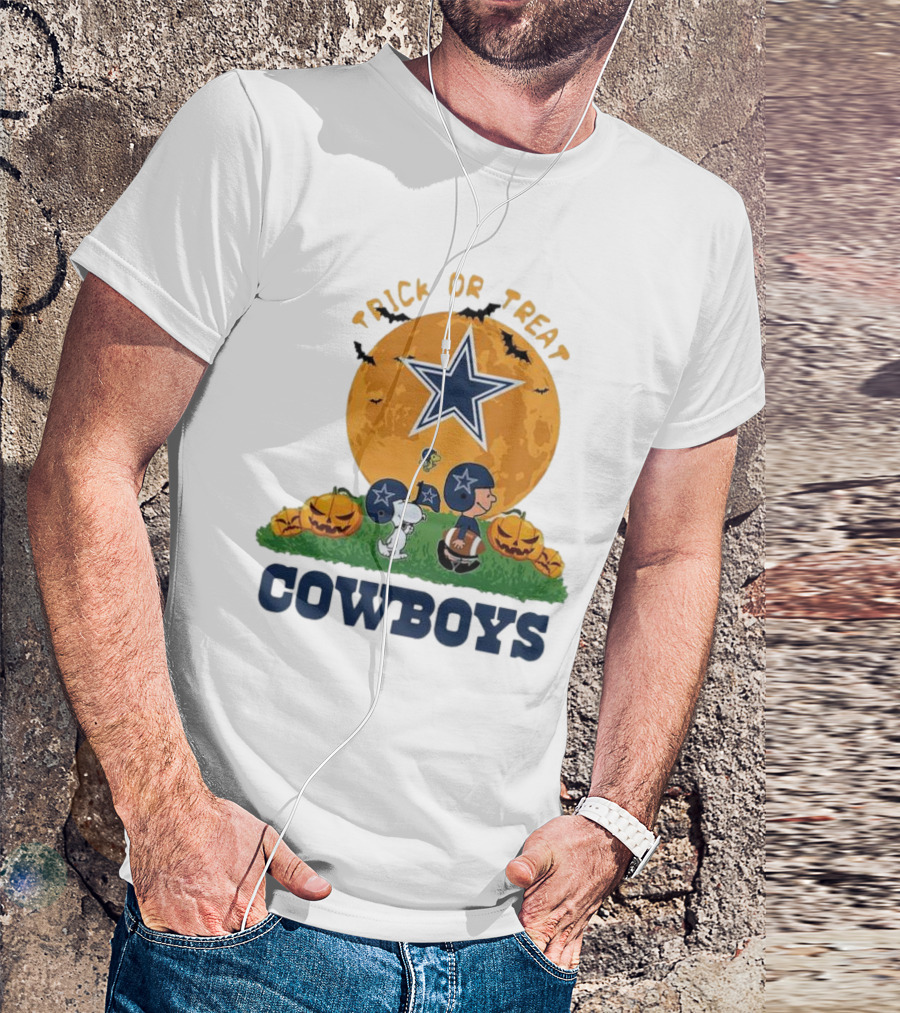 Trick Or Treat Snoopy And Charlie Brown Cowboys Halloween T-Shirt