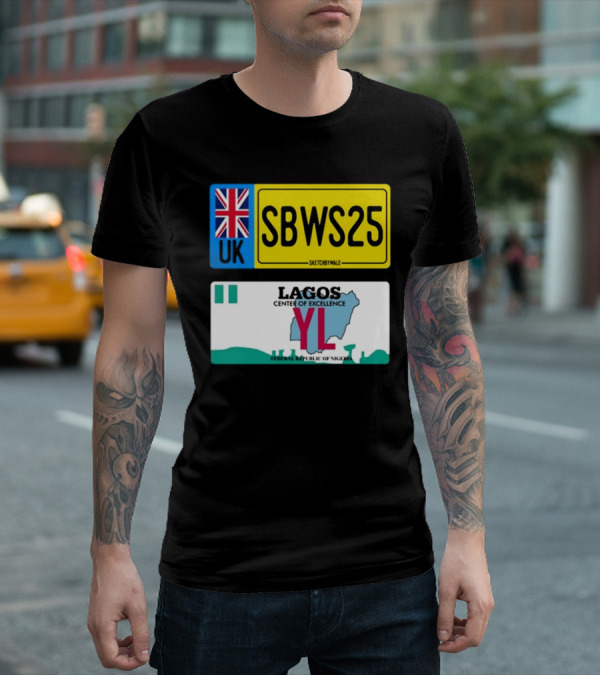 UK SBWS25 Lagos Center Of Excellence Federal Republic Of Nigeria Plate T-Shirt