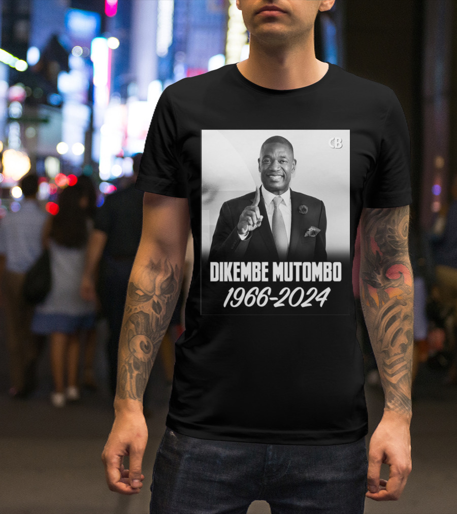 Dikembe Mutombo 1966-2024 Basketball Legend Memorial T-Shirt