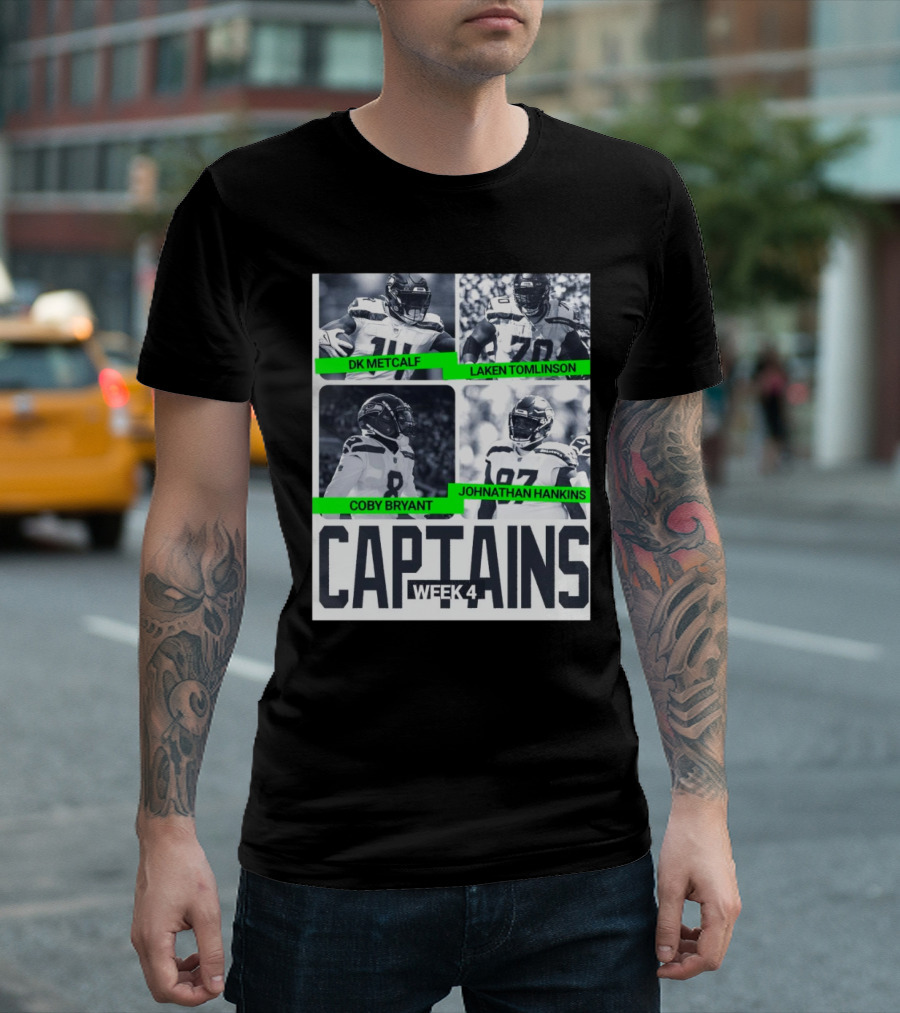 Week 4 Captains DK Metcalf Laken Tomlinson Coby Bryant Johnathan Hankins T-Shirt