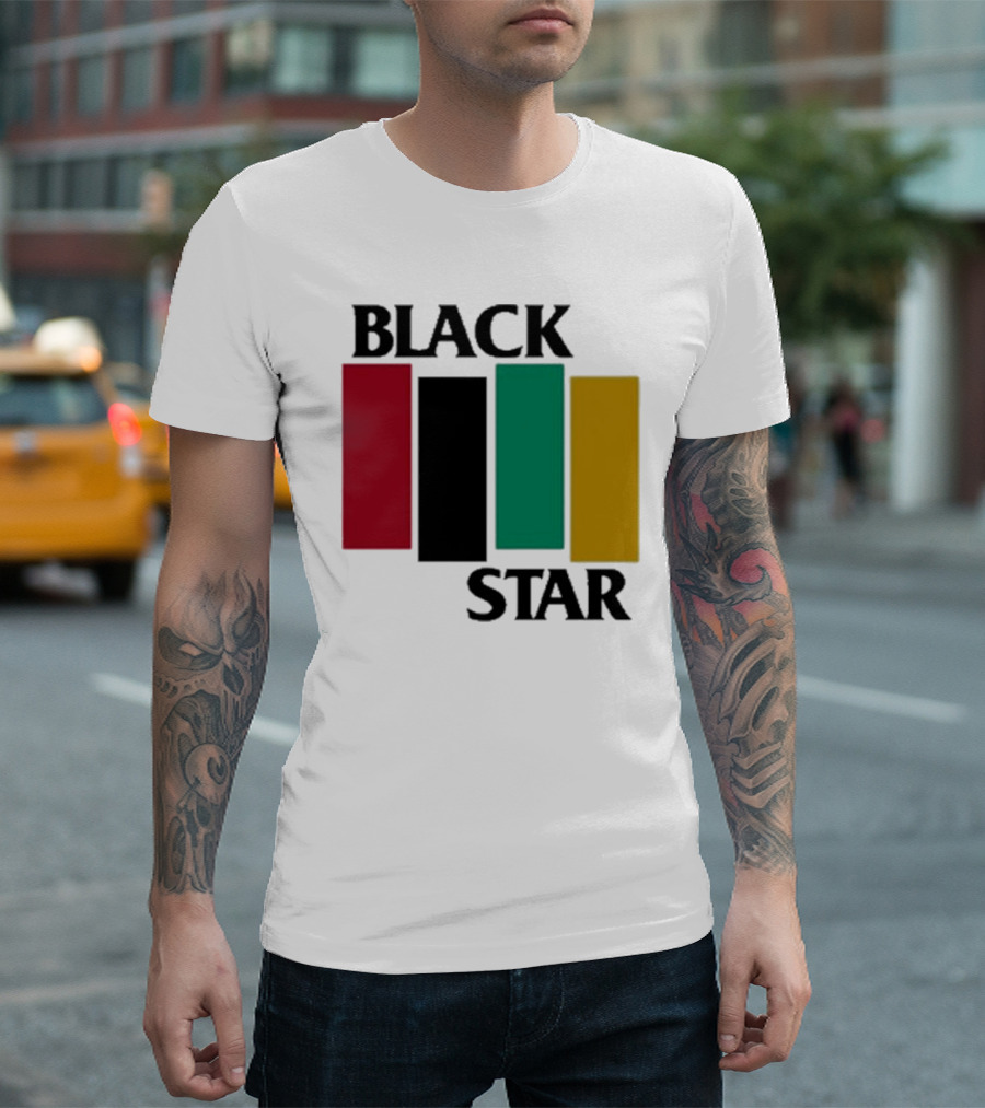 Black Star Red Black Green Yellow Flag T-Shirt