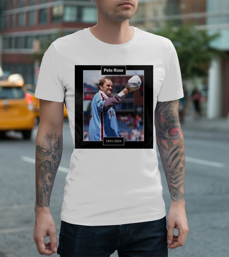 Cincinnati Reds Rip Pete Rose 1941-2024 Baseball Legend T-Shirt