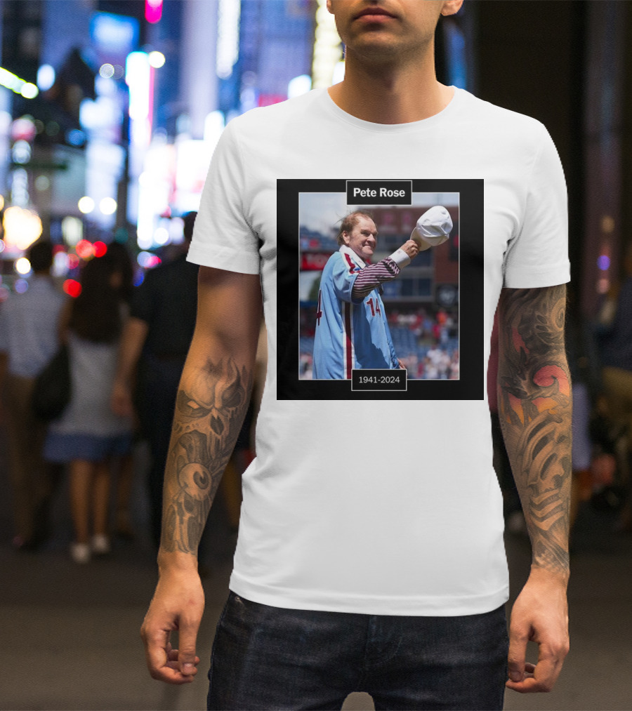 Cincinnati Reds Rip Pete Rose 1941-2024 Baseball Legend T-Shirt