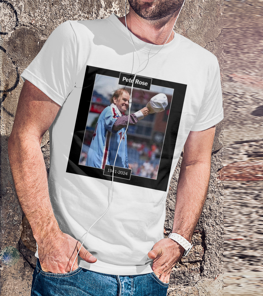 Cincinnati Reds Rip Pete Rose 1941-2024 Baseball Legend T-Shirt