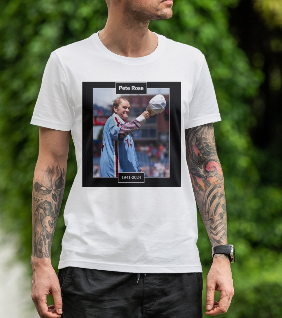 Cincinnati Reds Rip Pete Rose 1941-2024 Baseball Legend T-Shirt