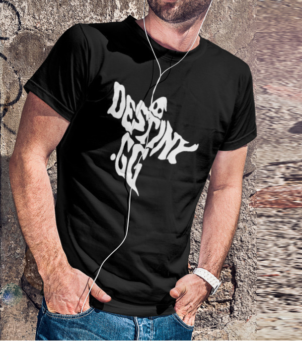 Destiny Gg Ghostly Styled Text T-Shirt