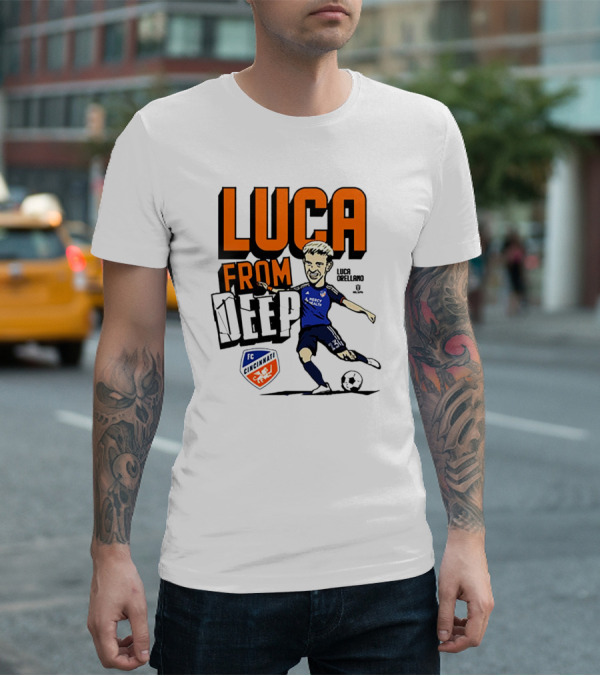 Luca Orellano FC Cincinnati From Deep Soccer Player Action Image T-Shirt