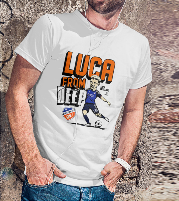 Luca Orellano FC Cincinnati From Deep Soccer Player Action Image T-Shirt