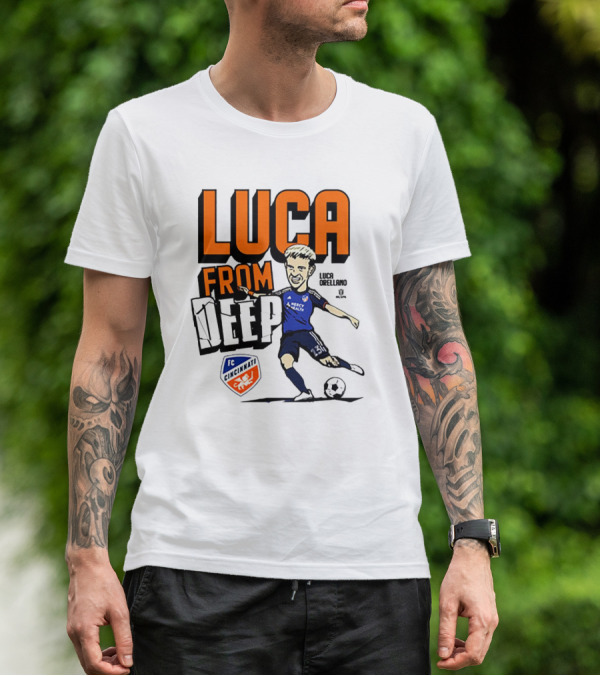 Luca Orellano FC Cincinnati From Deep Soccer Player Action Image T-Shirt
