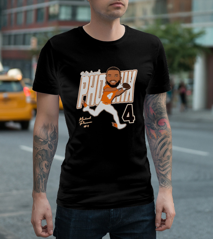 Michael Phoenix 4 Sam Houston Bearkats Football Caricature Signature T-Shirt