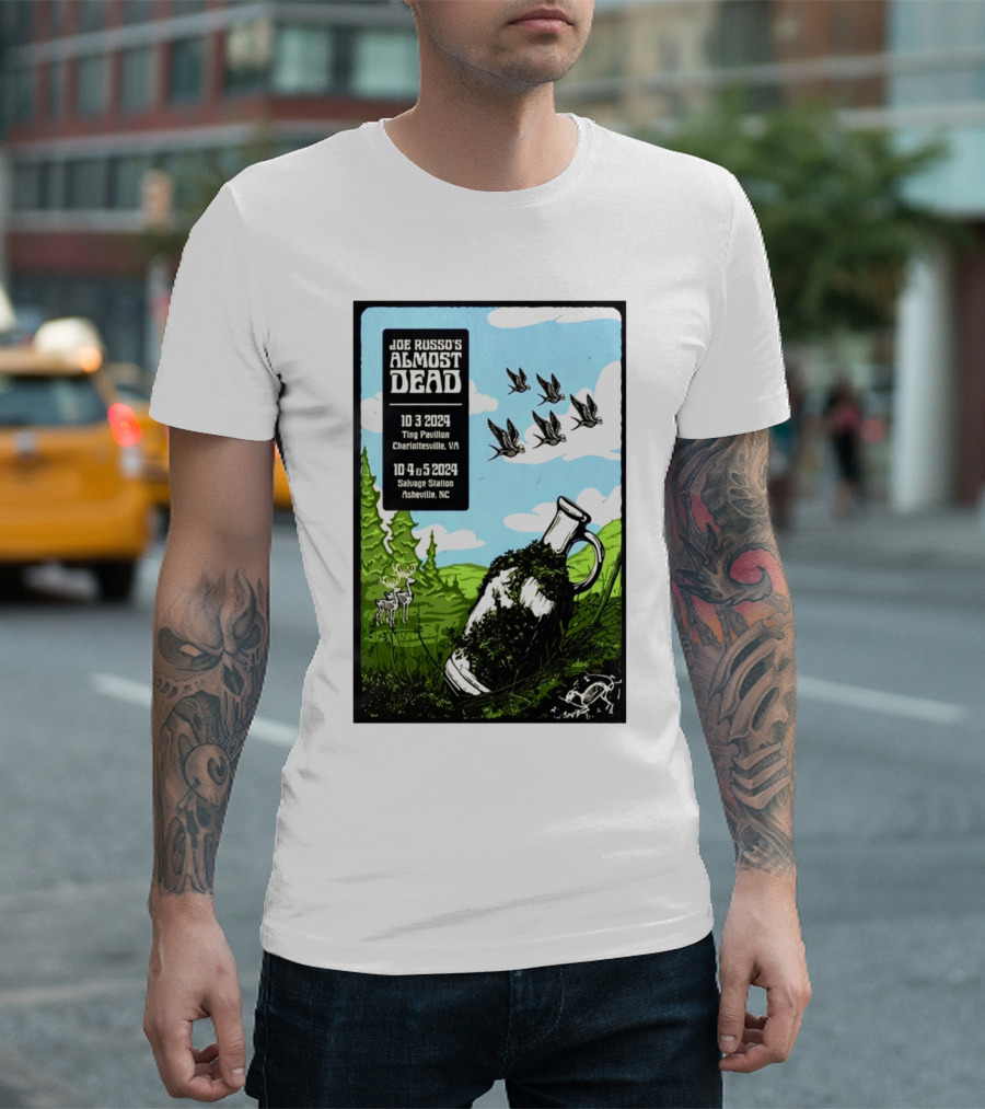 Joe Russo’s Almost Dead 2024 Ting Pavilion Charlottesville Asheville Tour With Nature T-Shirt
