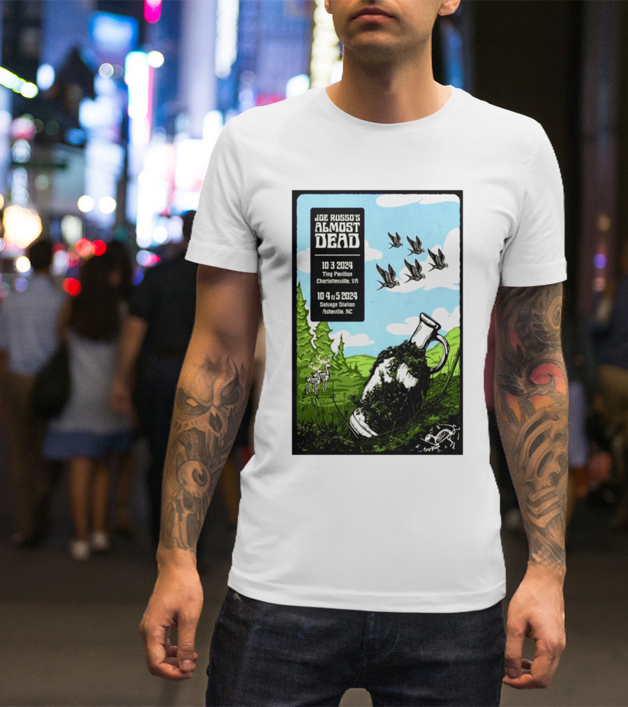 Joe Russo’s Almost Dead 2024 Ting Pavilion Charlottesville Asheville Tour With Nature T-Shirt