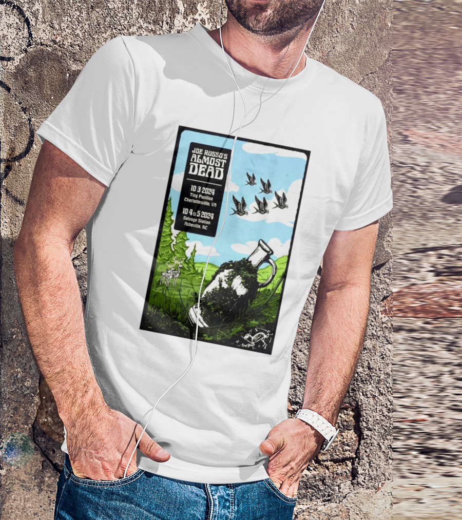 Joe Russo’s Almost Dead 2024 Ting Pavilion Charlottesville Asheville Tour With Nature T-Shirt