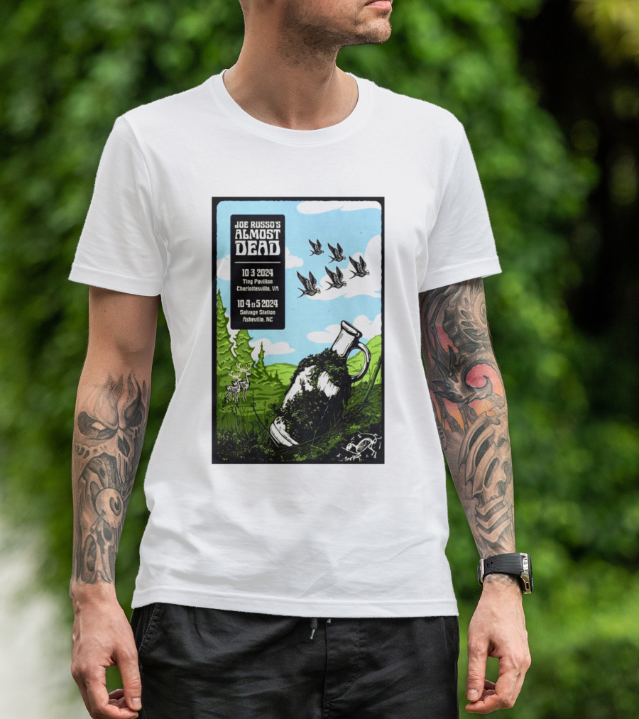 Joe Russo’s Almost Dead 2024 Ting Pavilion Charlottesville Asheville Tour With Nature T-Shirt