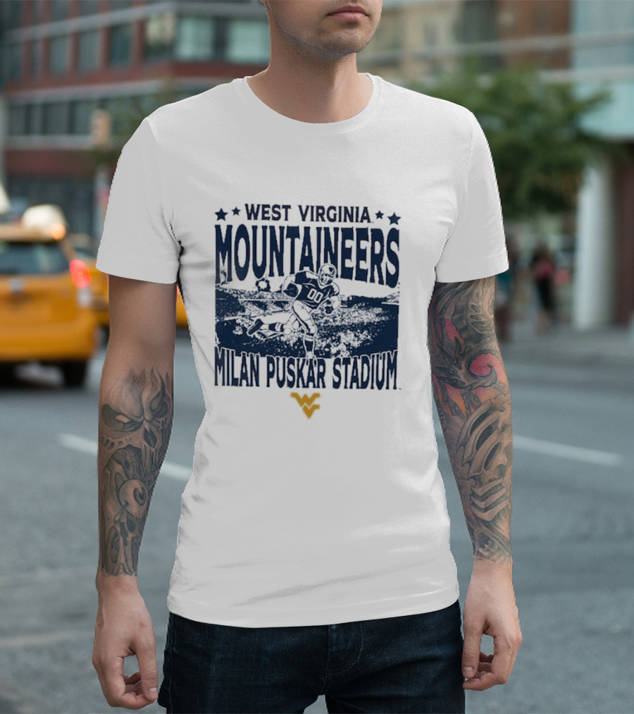 West Virginia Mountaineers Milan Puskar Stadium Vintage Gameday T-Shirt