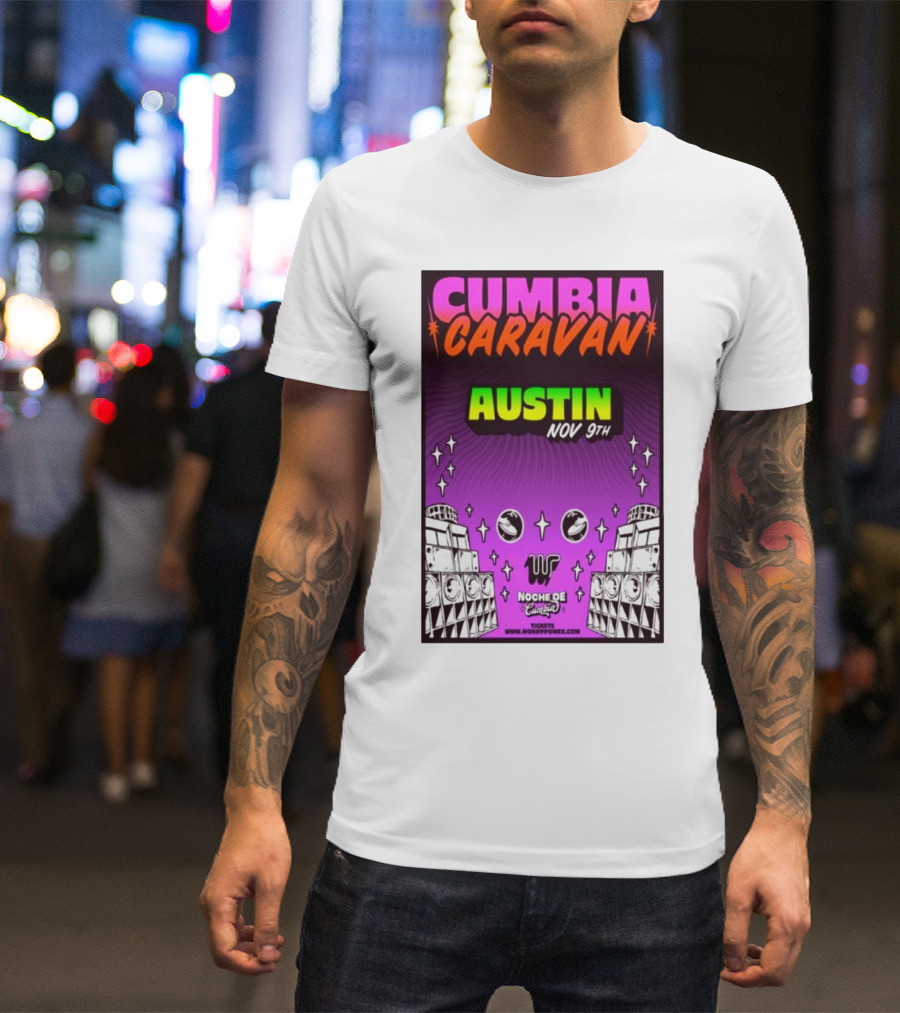 Cumbia Caravan Austin Nov 9 2024 Noche De Cumbia T-Shirt